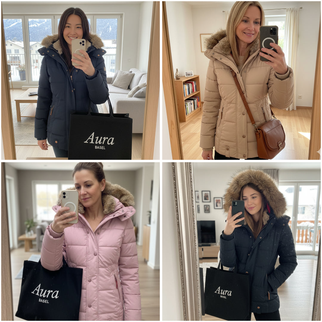 Marylin™ – Varm vinterkappa med foder av päls